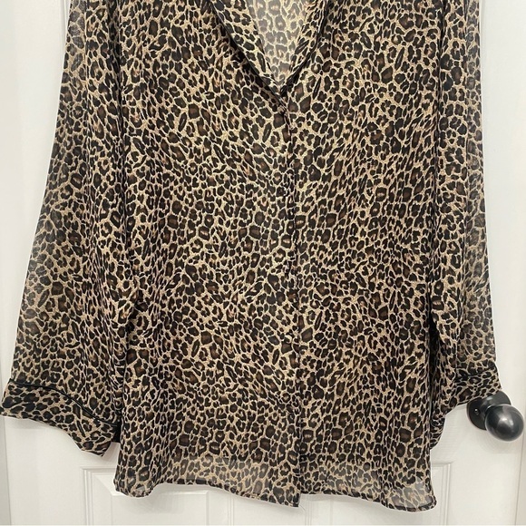 Secret Treasures Long Sleeve Cheetah Print Sleep Shirt XXXL - Picture 4 of 12